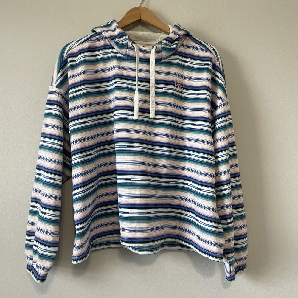 Ariat Women's Essential Pullover Sweatshirt XL Hoodie Stream Serape Southwest